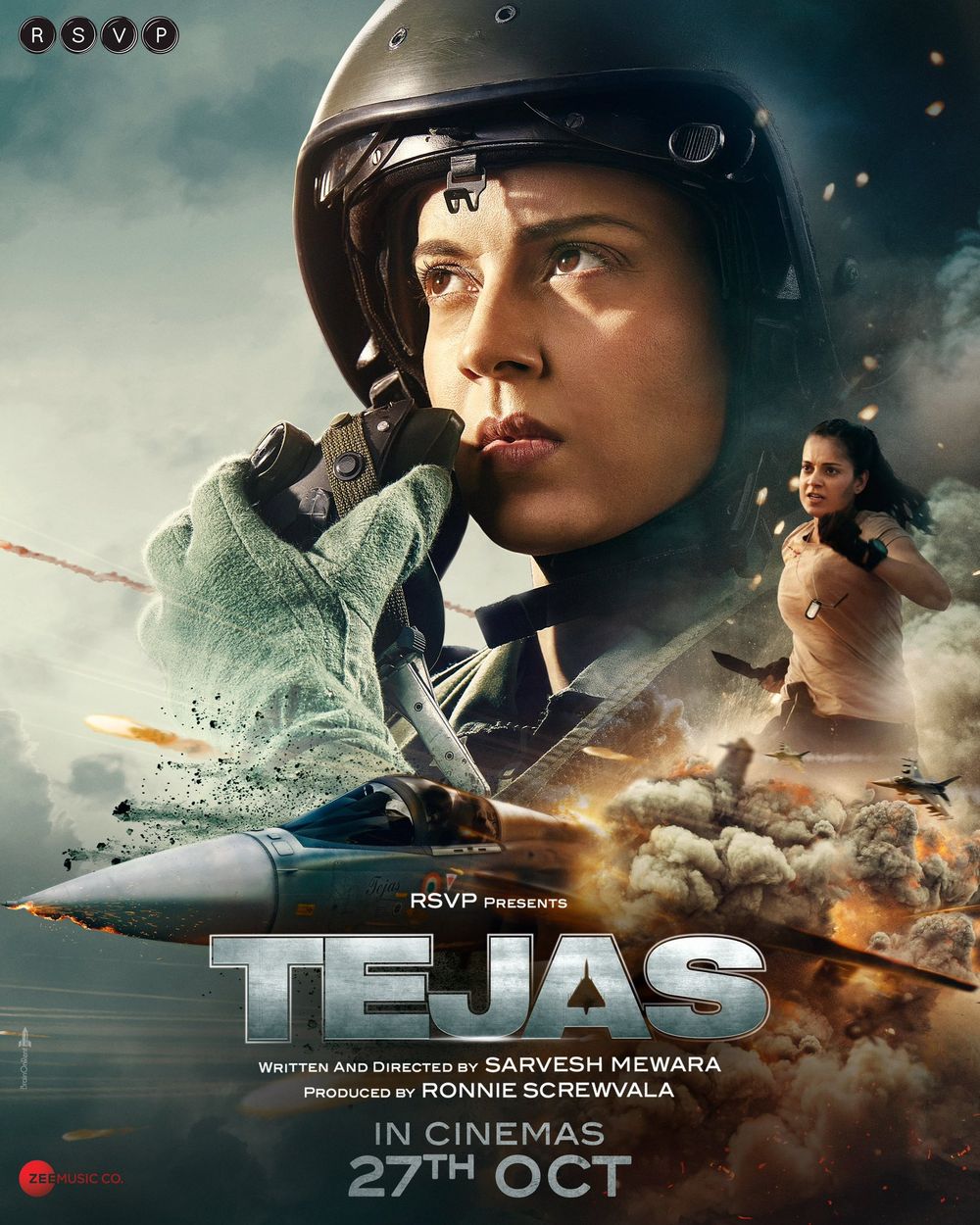 Tejas (2023) HDRip Hindi Movie Watch Online Free