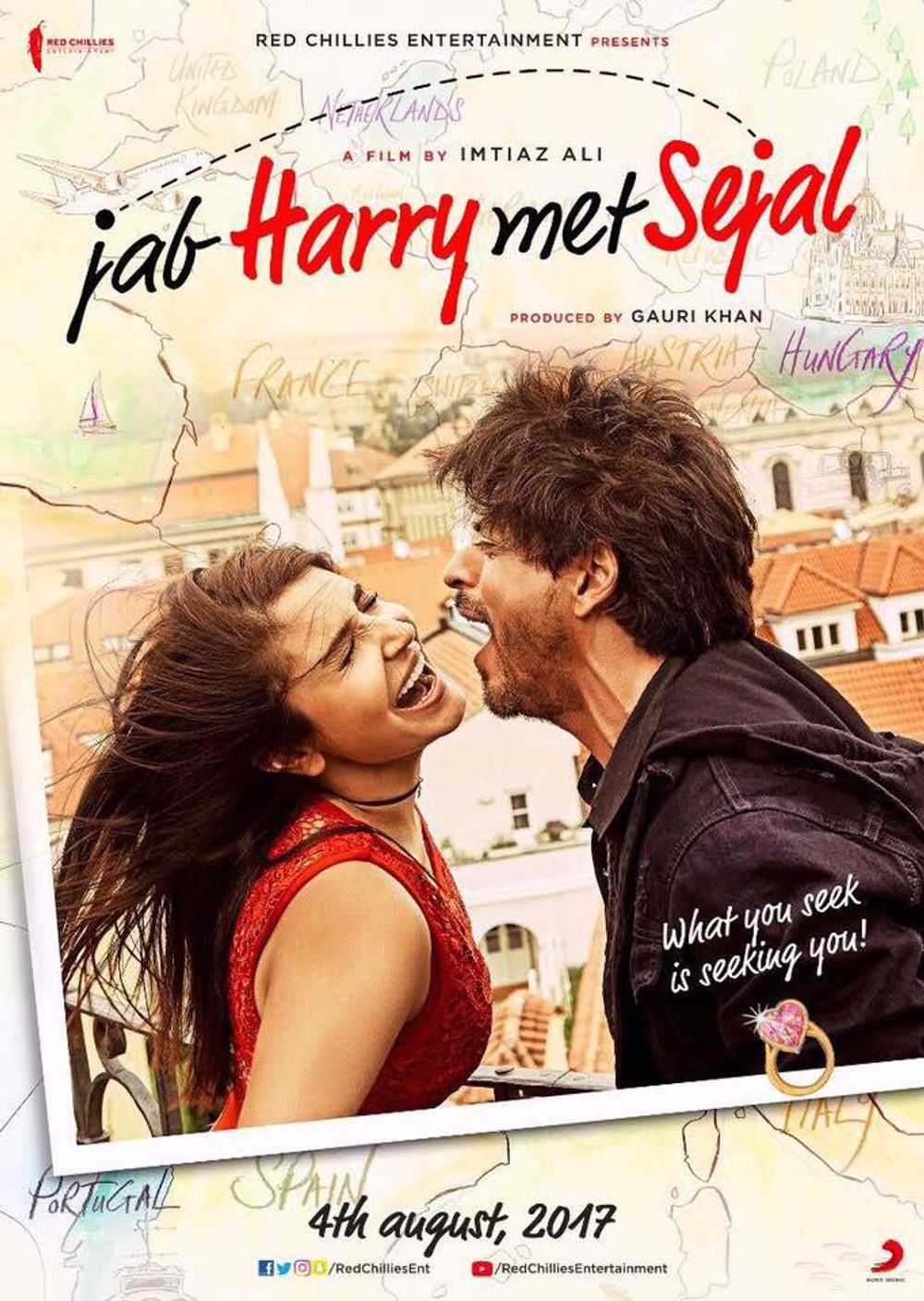 Jab Harry Met Sejal Hindi Blu Ray 2017 - Anushka Sharma, Sharukh Khan